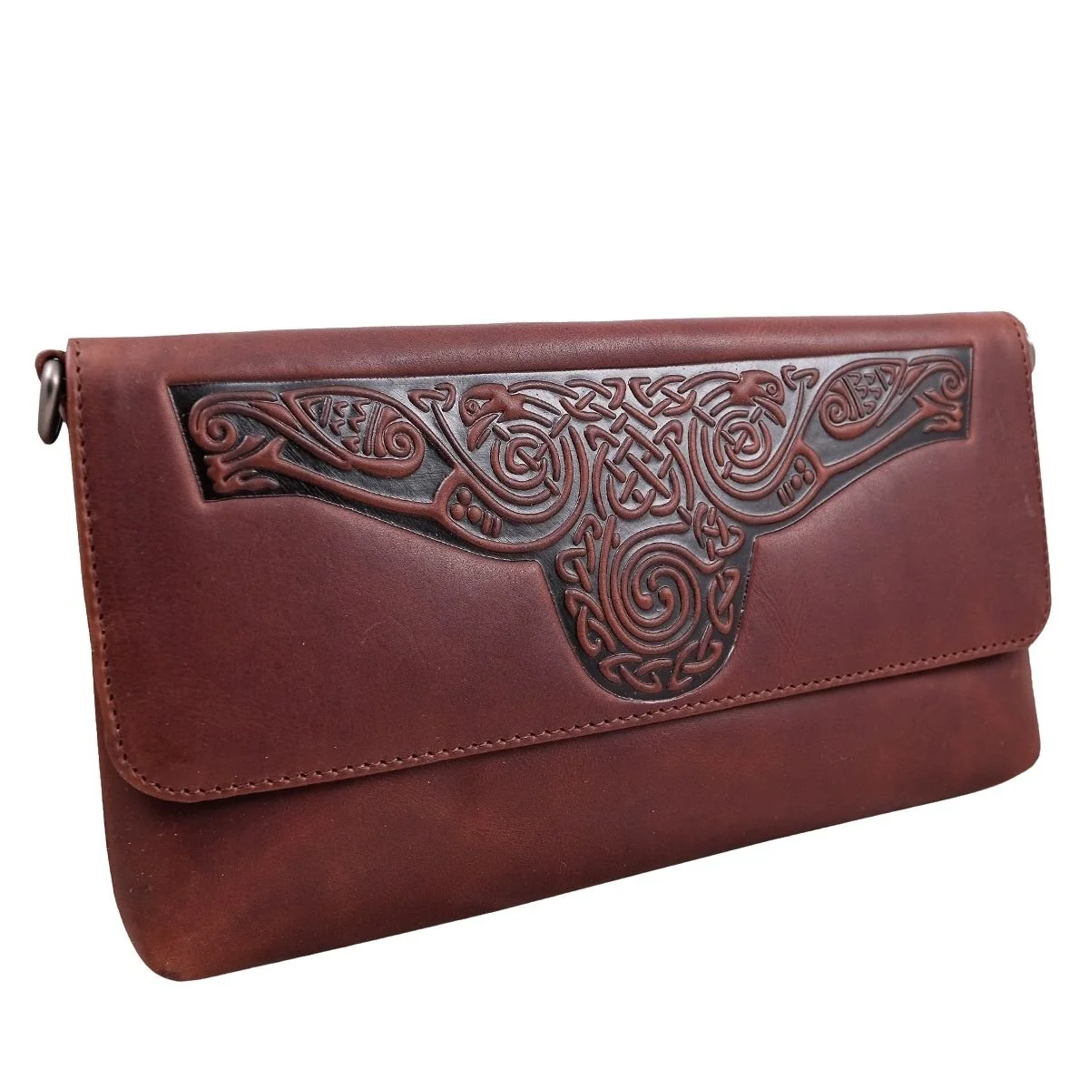 Lee River Ciara Leather Clutch Bag with Strap - Image 3