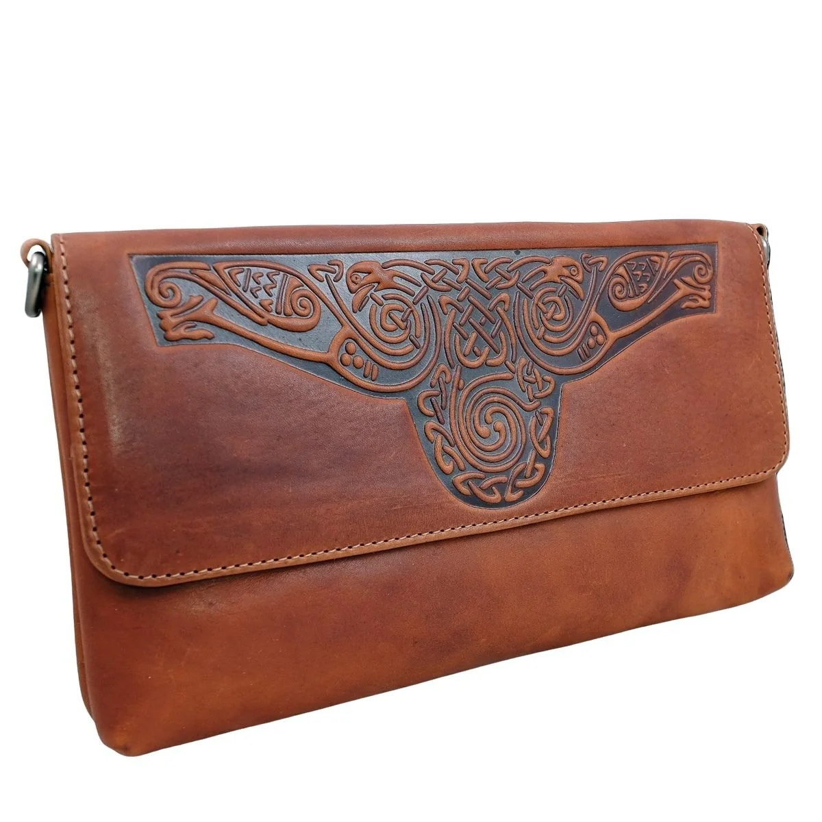 Lee River Ciara Leather Clutch Bag with Strap - Image 4