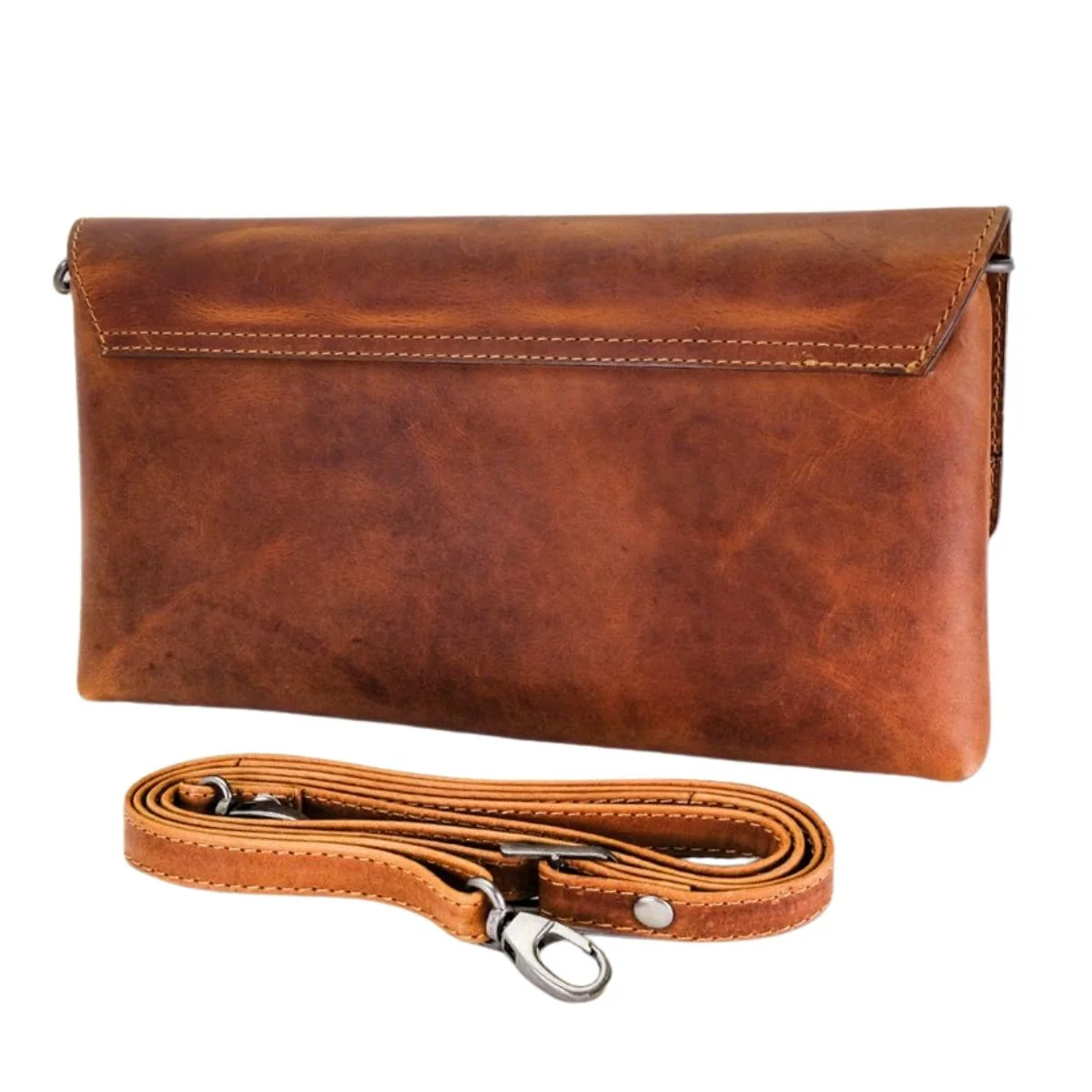 Lee River Ciara Leather Clutch Bag with Strap - Image 8